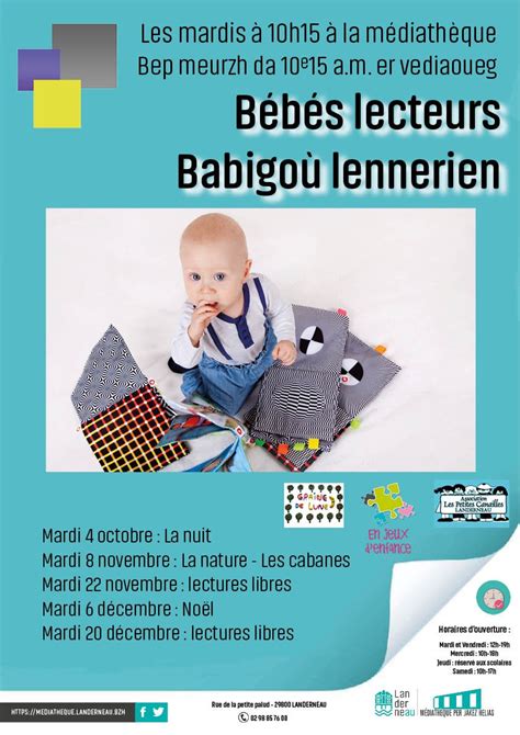 Les bébés lecteurs à la Médiathèque Récréatiloups Finistère