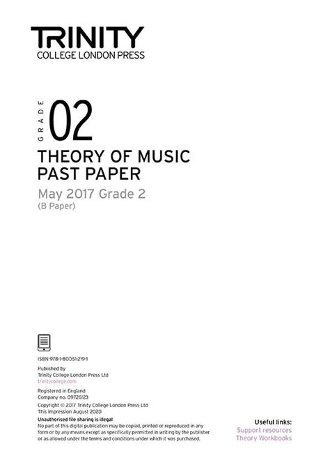 Theory Of Music Past Paper 2017 May B Grade 2 Ebook Trinity