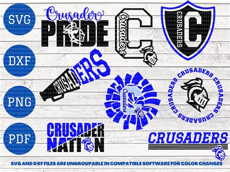 Crusaders Svg Bundle Crusader Svg Knight Svg Cheerleader Etsy