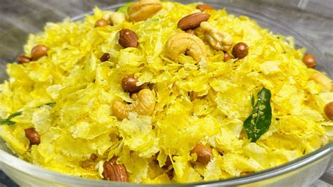 Chivda Namkeen Recipe Thin Poha Namkeen Aayansh Kitchen