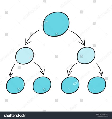 Blue Hand Drawn Business Diagram Template Stock Vector Royalty Free