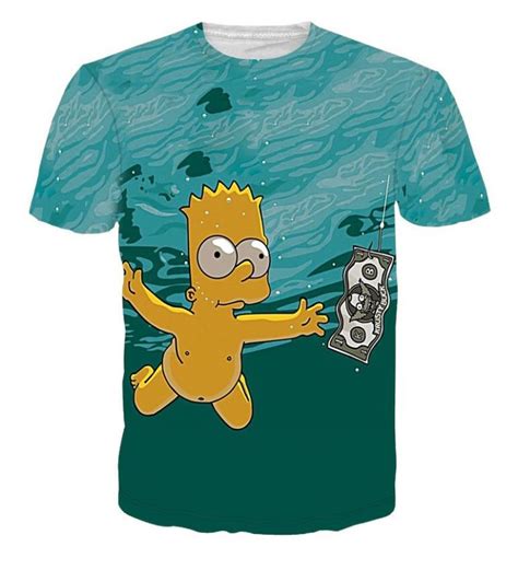 Bart Simpson Nevermind T Shirt Tshirt Print The Simpsons Bart