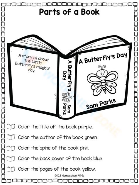 10 Free Printable Parts Of A Book Worksheets For Students Worksheets