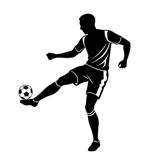 A Dynamic Soccer Kick Silhouette 49223603 Vector Art At Vecteezy