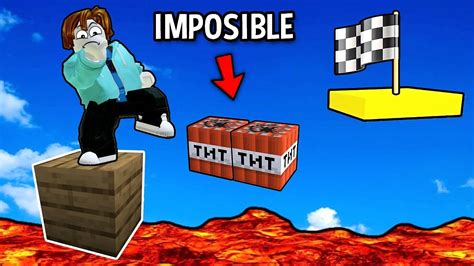 INTENTE PASAR EL OBBY IMPOSIBLE DE MINECRAFT EN ROBLOX YouTube