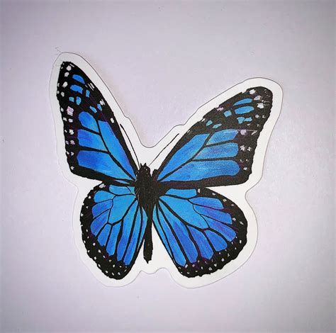 Blue Butterfly Sticker Pack Individual Or Sticker Pack Etsy