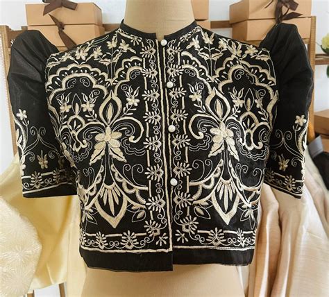 Modern Filipiniana Bolero Crop Top Ljm001 Barong World