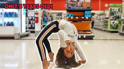 Year Old Ava Does Crazy Flexible Gymnastic Moves At Target Youtube