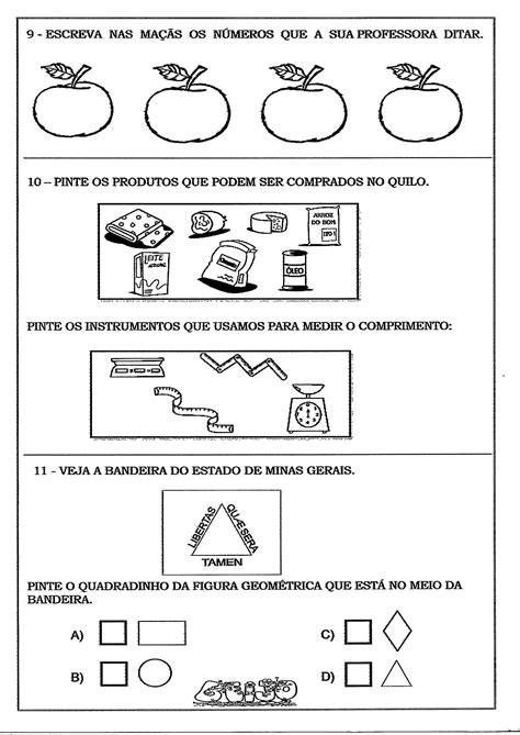 Avaliação Múltipla Escolha 1 E 2 Ano Parte 2 • Alfabetização Blog