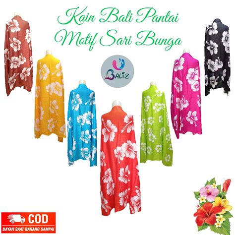 Jual Kain Bali Pantai Kain Bali Motif Sari Bunga Baru Standar