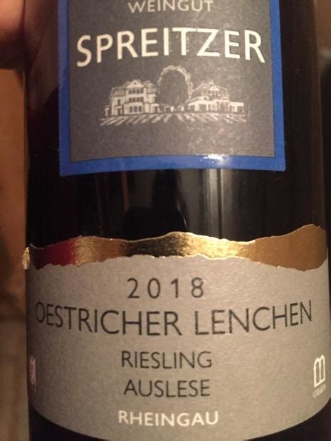 Weingut Spreitzer Oestricher Lenchen Riesling Auslese Germany