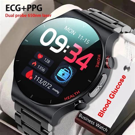 Neue Blutzucker Smartwatch M Nner Sangao Laser Ekg Ppg