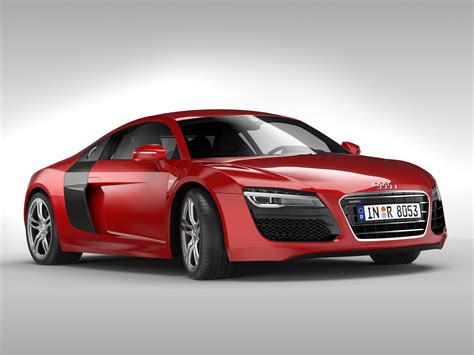 Audi R8 V10 Coupe 2013 3D Модель 119 3ds fbx max obj Free3D