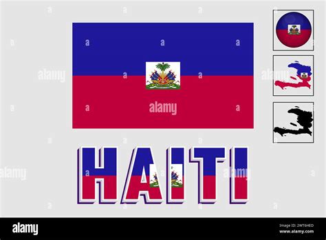 Haiti Map And Flag In Vector Illustration Stock Vector Image Art Alamy