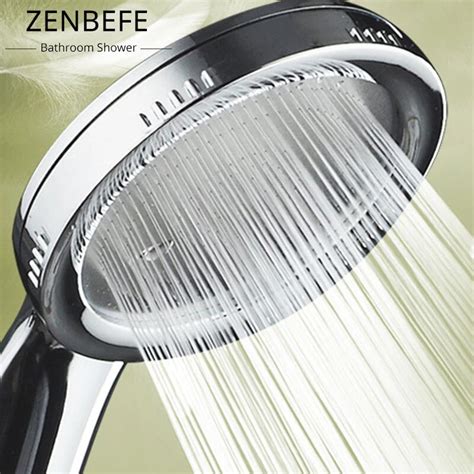 ZENBEFE 1PC Pressurized Nozzle Shower Head ABS Bathroom Accessories