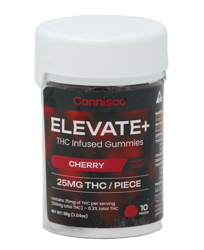 Cannisco ELEVATE THC Gummies Cherry EastCoastCollective