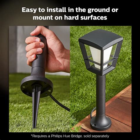 Buy Philips Hue Econic White And Color Ambiance Outdoor Smart Pathway Light Base Kit Light