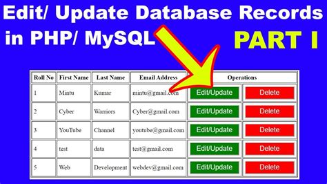 22 How To Edit Update Data In Database Using PHP MYSQL PHP Tutorial