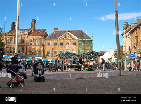 Mansfield Town Center On Market Day Stock Photo Alamy