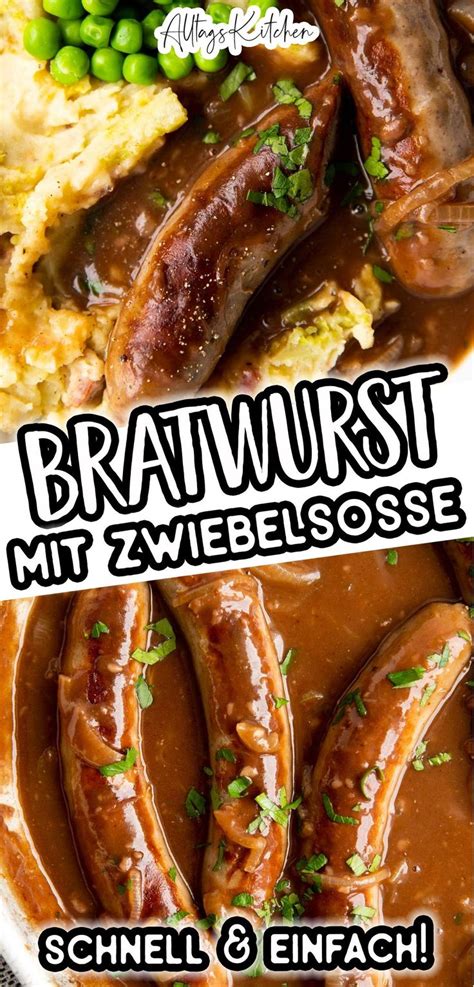 Grobe Bratwurst In Zwiebelsauce Ist Ein Deftiges Herzhaftes Essen Das