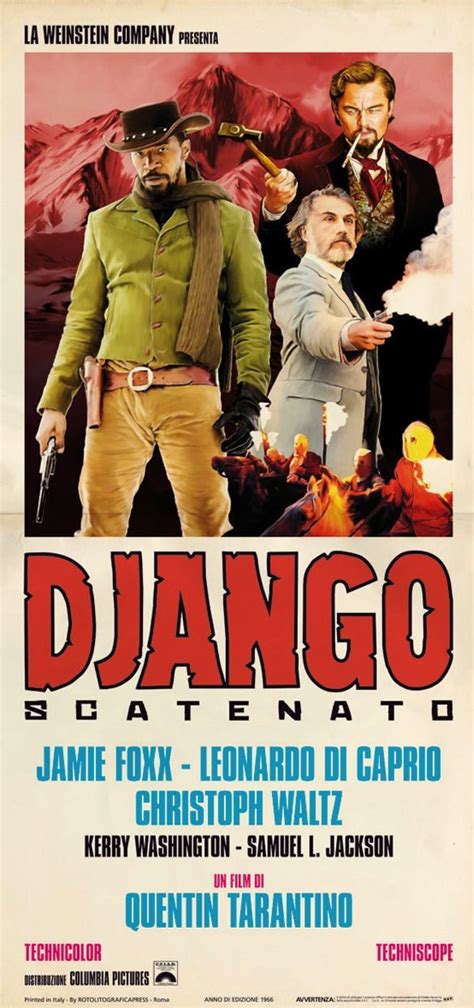 Django Unchained Poster White Main Tarentino Leonardo DiCaprio Jamie