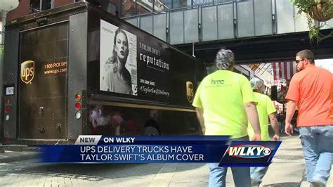 ups delivery trucks  taylor swifts album cover