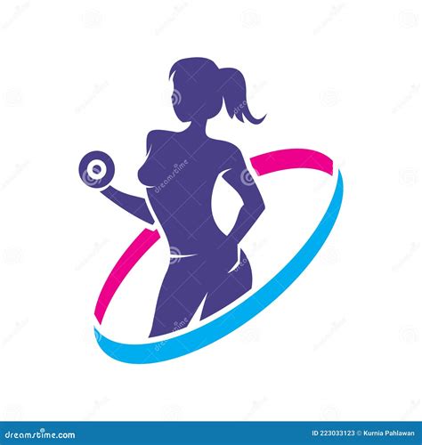 Fitness Girl Logo , Gym Logo Vector Stock Illustration - Illustration of person, healthy: 223033123