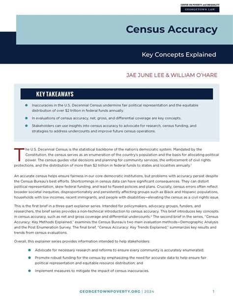 Census Accuracy: Key Concepts Explained - Georgetown Center on Poverty