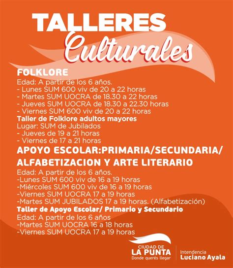 Comenzaron Los Talleres Culturales Y Deportivos Ciudad De La Punta