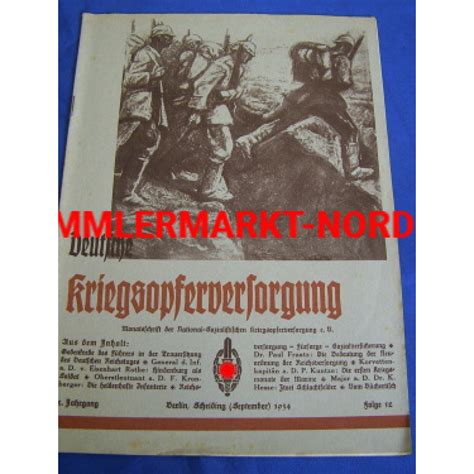 Nskov Deutsche Kriegsopferversorgung Sept Sammlermarkt Nord