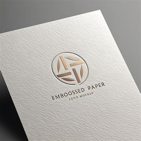 Elegant Embossed Paper Logo Mockup Showcase Your Branding With