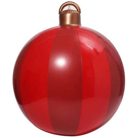 Light Up Pvc Inflatable Christmas Ball Inch Large Outdoor Xmas