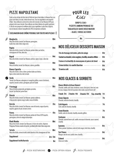 Menu At La Cabane De Contis Pub Bar Saint Julien En Born