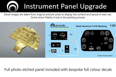 Airscale Model Aircraft P Mustang Cockpit Upgrad Airfix Scale