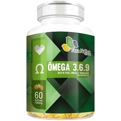 Ômega 3 6 9 60 Cápsulas De 1000mg Flora Nativa Submarino