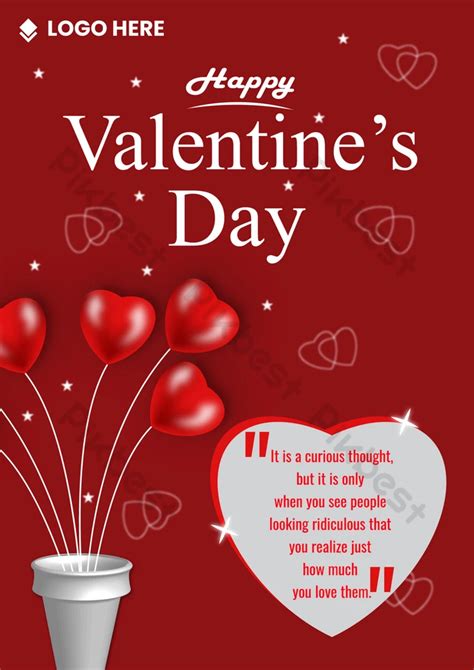 Valentines Day Poster Design Template | EPS Free Download - Pikbest