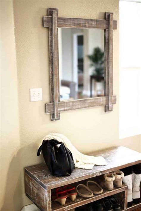 How Build a Wooden DIY Mirror Frame for Entryway - TheDIYPlan