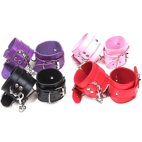 Buy Fetish Sex Pu Leather Handcuffs Bdsm Flirting