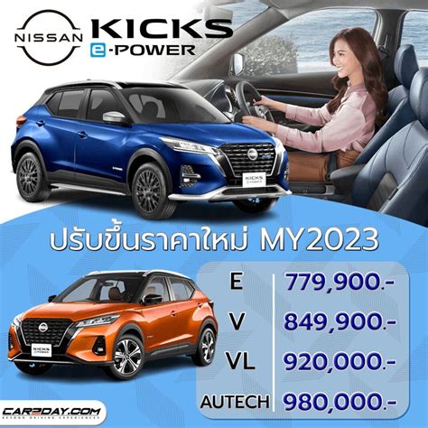 ราคาตารางผ่อน ดาวน์ 2023 Nissan Kicks E Power ทุกรุ่น ผ่อนเริ่มต้น