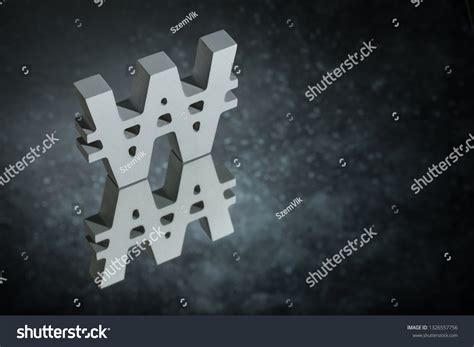 South Korean Currency Symbol Sign Won Stock Photo 1326557756 | Shutterstock