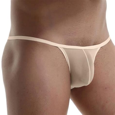 DPois Sexy String Homme Bulge Pouch Jockstrap Gay Mini Bikini Slip