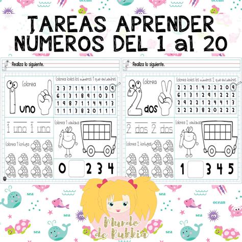 Cuaderno De Tareas Para Aprender Los Números Mundo De Rukkia