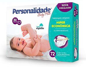 Fralda Infantil Personalidade Baby Plus Tamanho G 62 Unidades