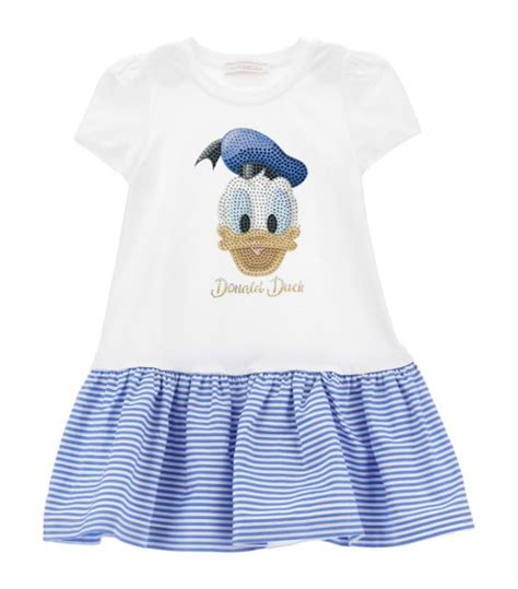 Monnalisa White Embellished Donald Duck Dress 2 12 Years Harrods Uk