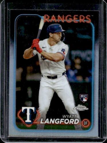 Topps Chrome Wyatt Langford Refractor Rookie Card Rc Rangers