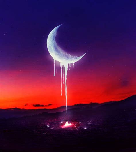 Melting Moon by Dude89-DigitalArt on DeviantArt