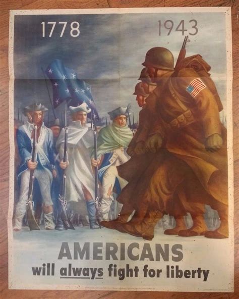 Original Americans Will Always Fight For Liberty 1778 1943 O 502684