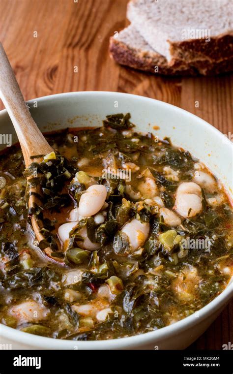 Turkish Kara Lahana corbasi / Black Cabbage or Kale Soup. turkish or ...