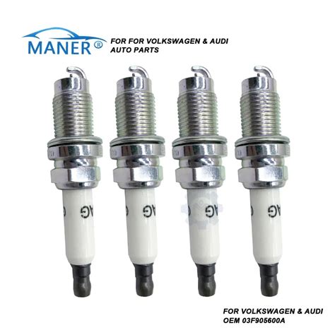 MANERI 4PCS 03F905600A IZFR6P7 97153 Car Iridium Spark Plug For Audi A1