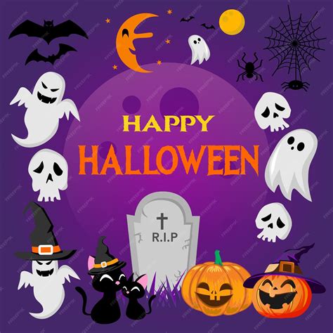 Feliz Halloween Vector Premium